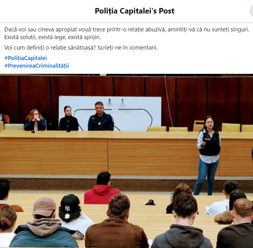 Colaborare Poliția Capitalei - Activitate de prevenire